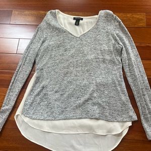 WHBM sweater new without tags never worn size medium grey with white trim